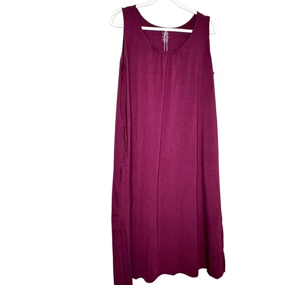 GYS Sleeveless Pajama Dress Sleepwear with Pockets Grape Purple NWT Size Large - Picture 2 of 9